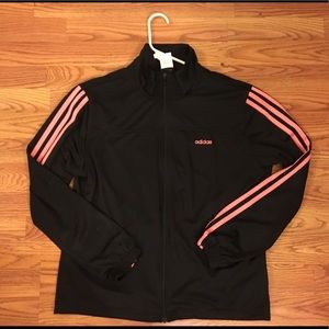 Adidas Long Sleeve Full Zip w/ pink detailing